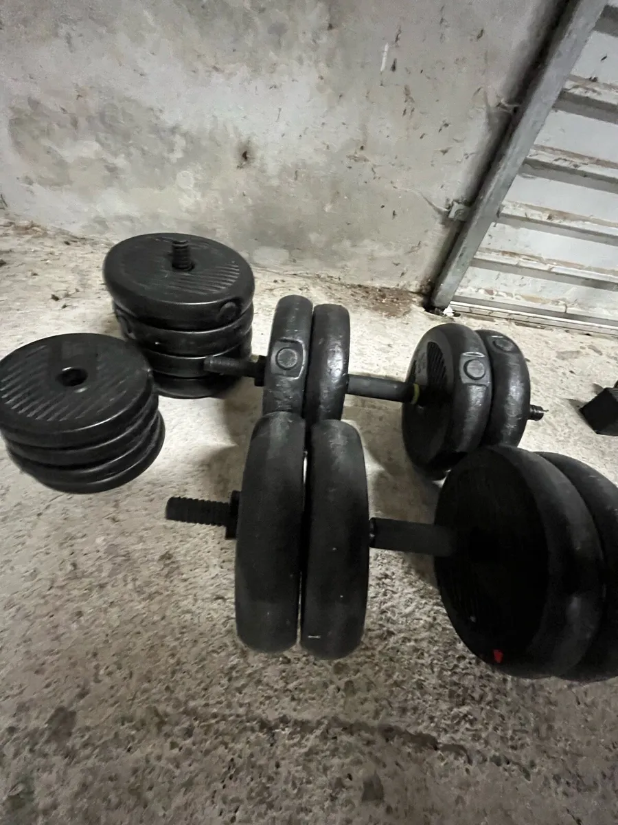 Gym set +80kg of weights - Image 3