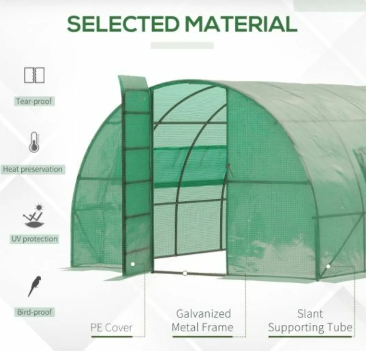 POLYTUNNEL FRAME HINGED DOOR 6M X 3M ONLY - Image 4