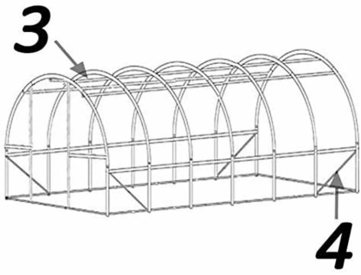 POLYTUNNEL FRAME HINGED DOOR 6M X 3M ONLY - Image 1