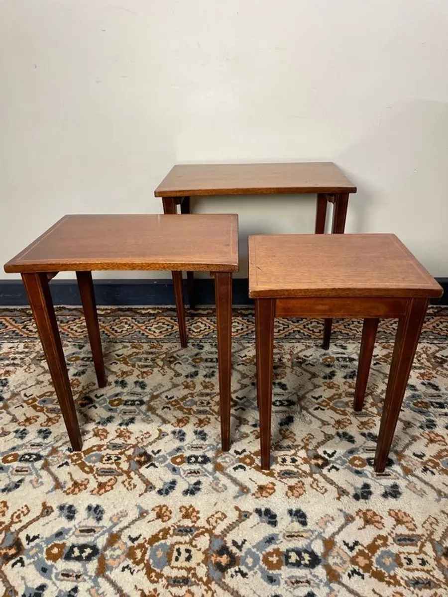 Set of Three Antique Nesting Tables , Early 20th Century - Image 2