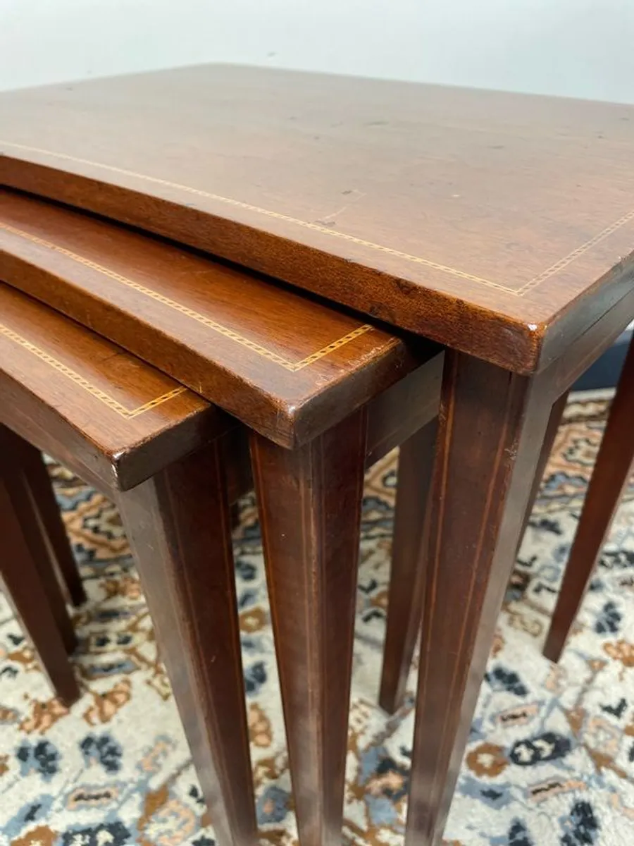 Set of Three Antique Nesting Tables , Early 20th Century - Image 3