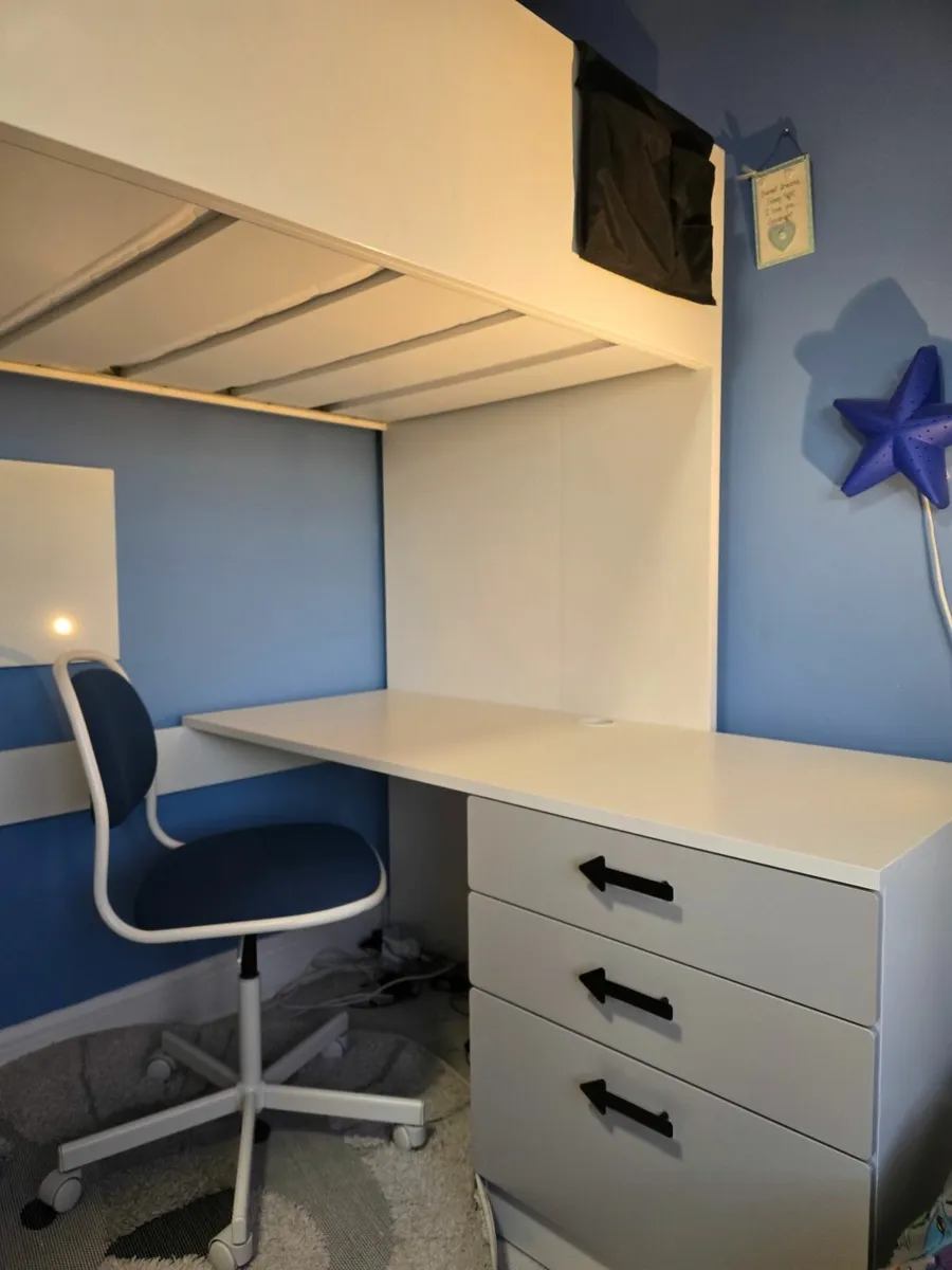 IKEA Kids SMÅSTAD loft bed/desk and chair - Image 2