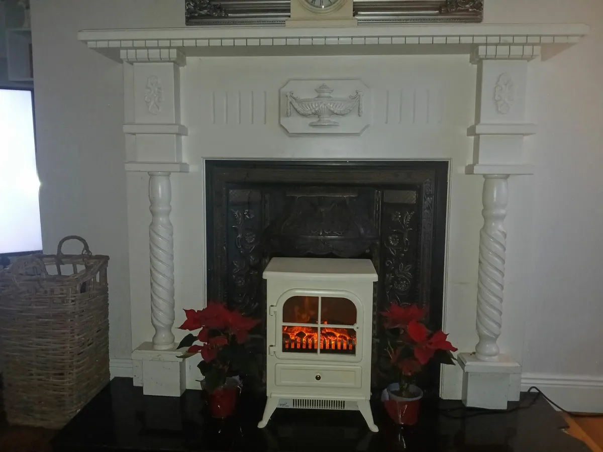 Cast Iron Fireplace and Timber Surround - Image 1