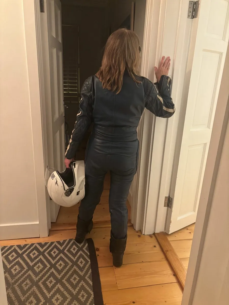 Vintage Motor Cycle Two Piece Leather Suit - Image 3