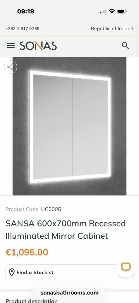 Recessed Mirror Cabinet - Image 1