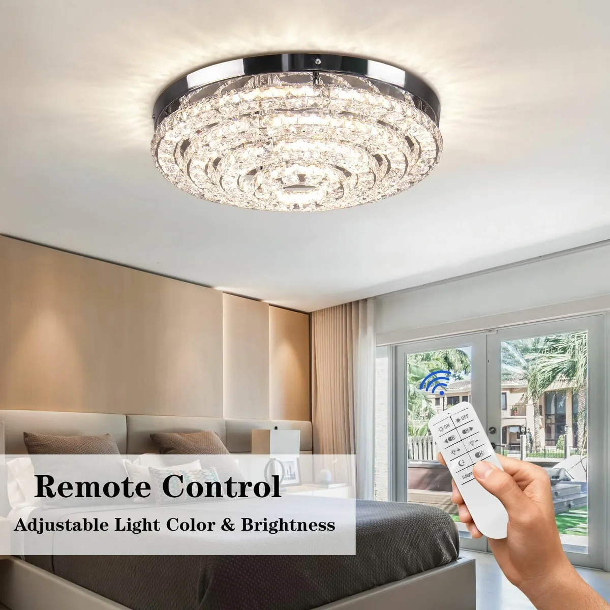 18 Crystal Chandelier Ceiling Light Fixture - Image 3