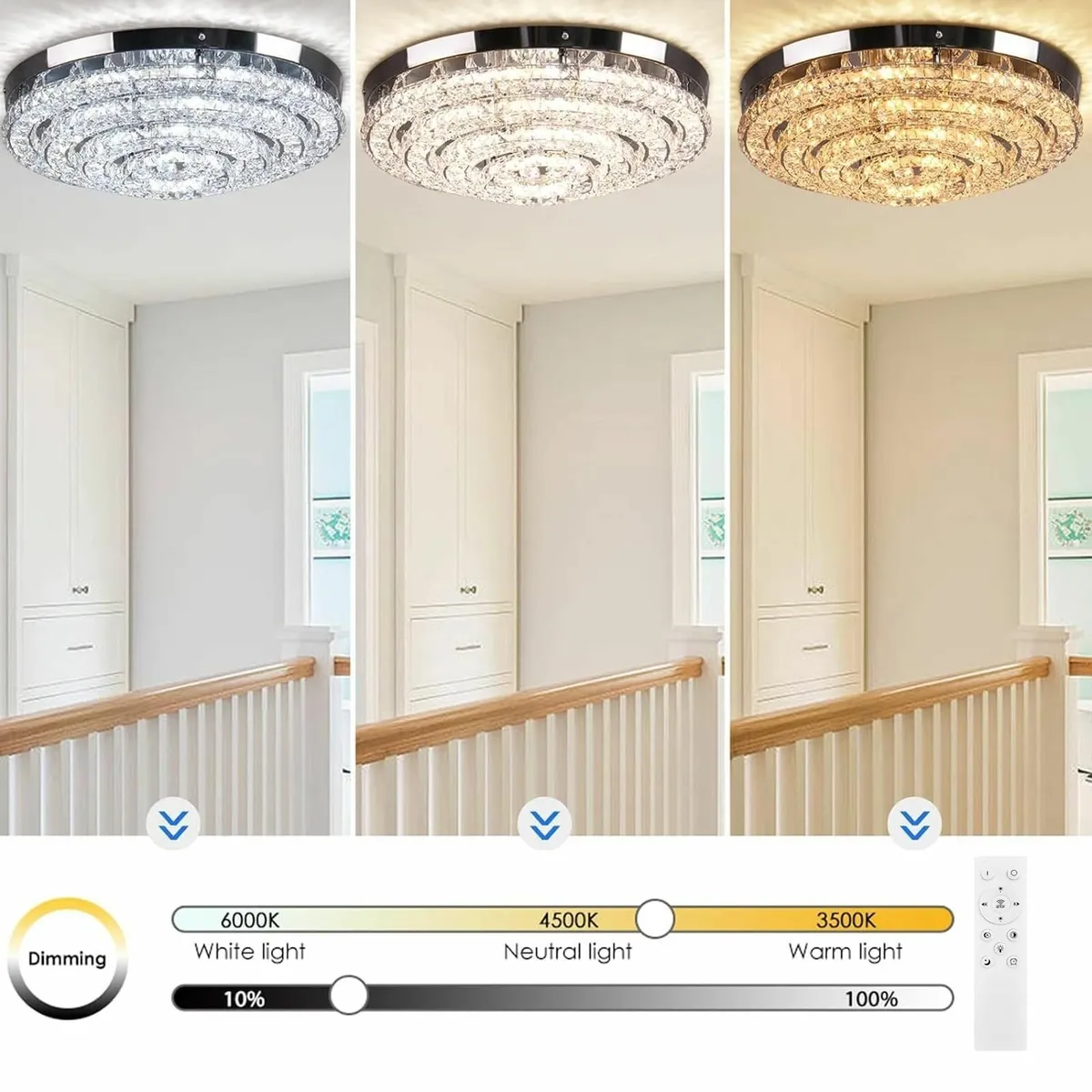 18 Crystal Chandelier Ceiling Light Fixture - Image 4