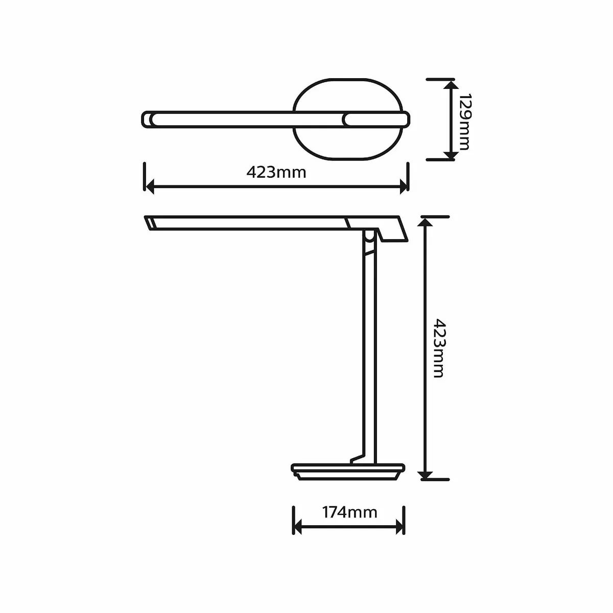 LED Sword Desk Lamp Cool White Light 4000K - Grey - Image 3