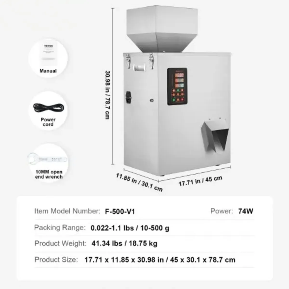Powder Filling Machine, 0.022-1.1lbs/10-500g, Auto - Image 4