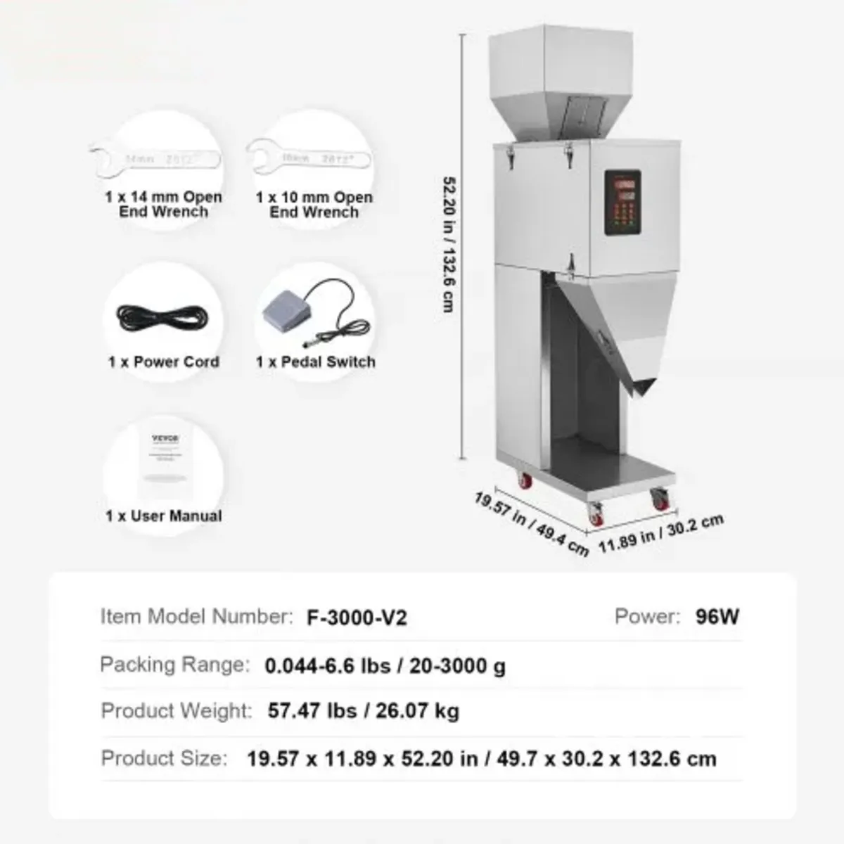 Particle Filling Machine, 0.044-6.6 lbs/20-3000g, - Image 4