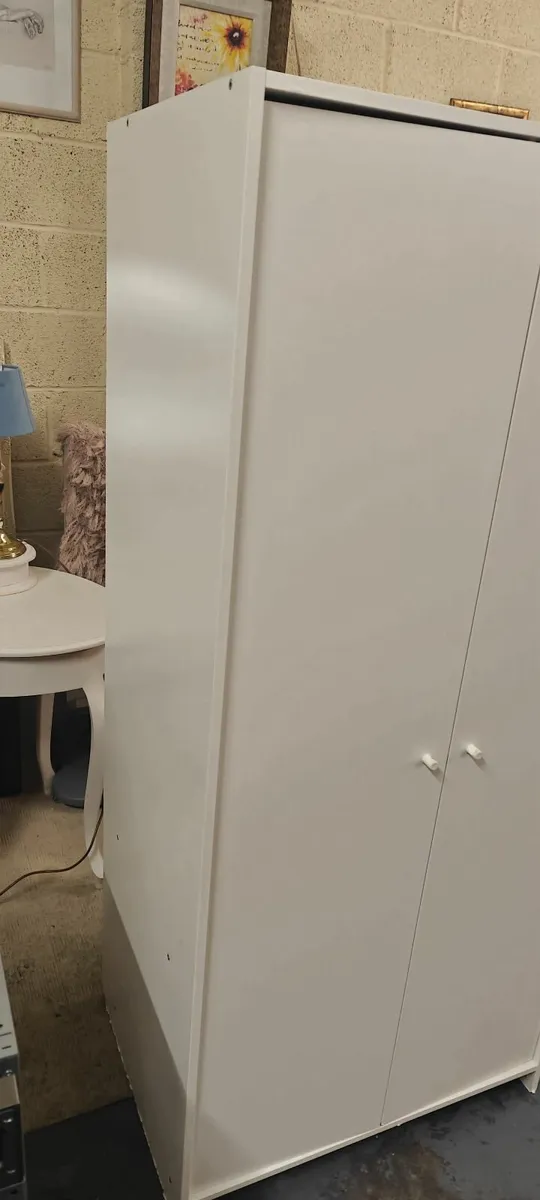 White Double Wardrobe - Image 2