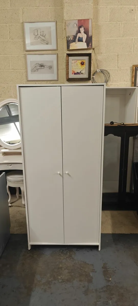 White Double Wardrobe - Image 1