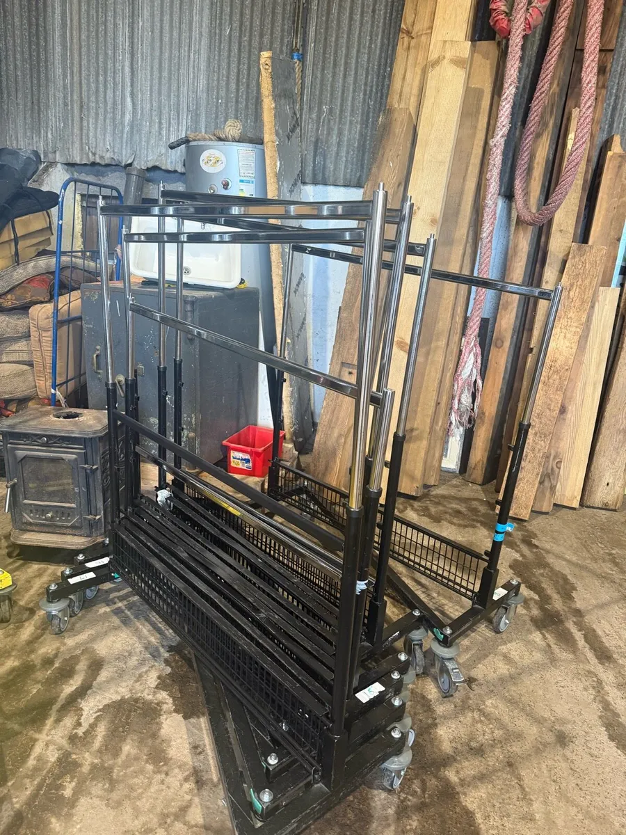 Various metal frame clothes rails. - Image 1