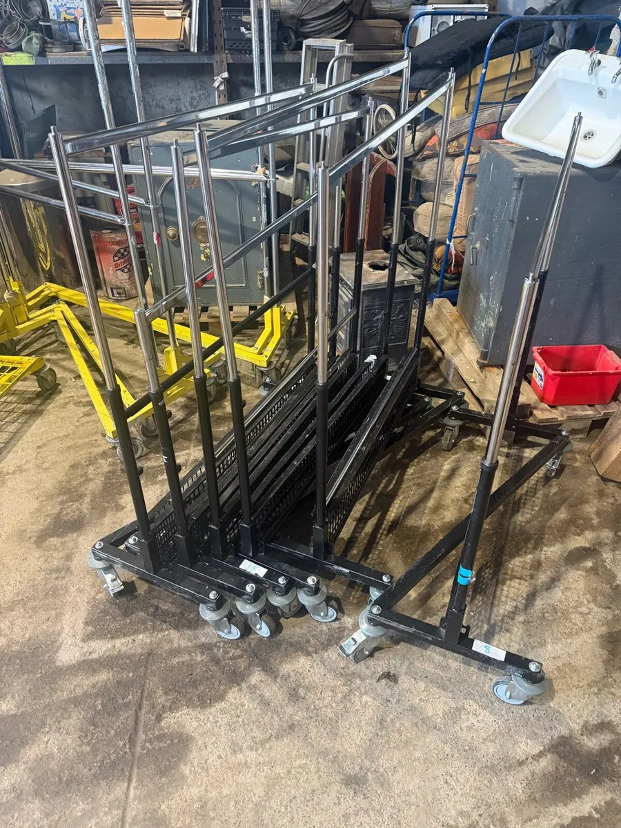Various metal frame clothes rails. - Image 2