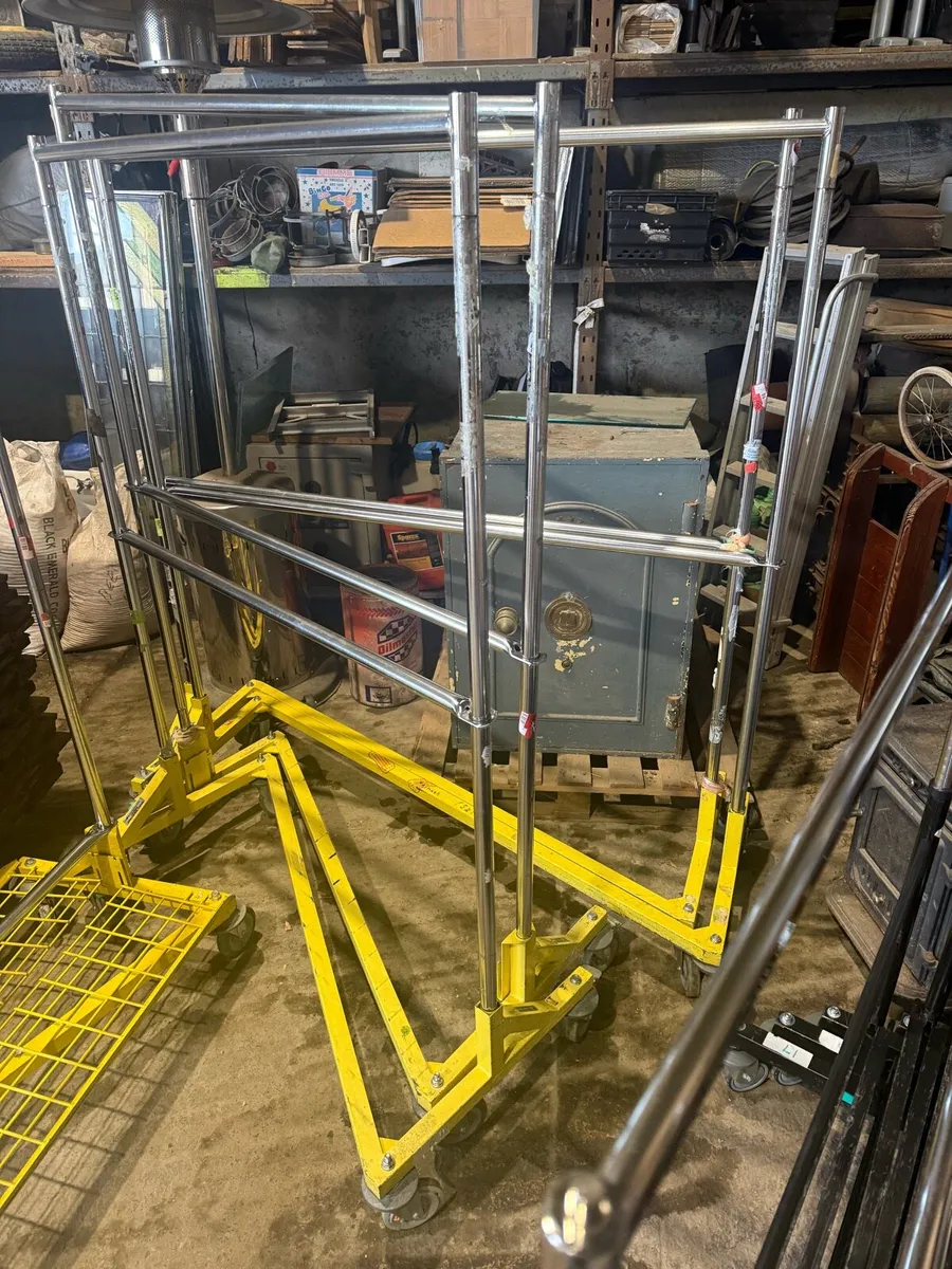 Various metal frame clothes rails. - Image 3