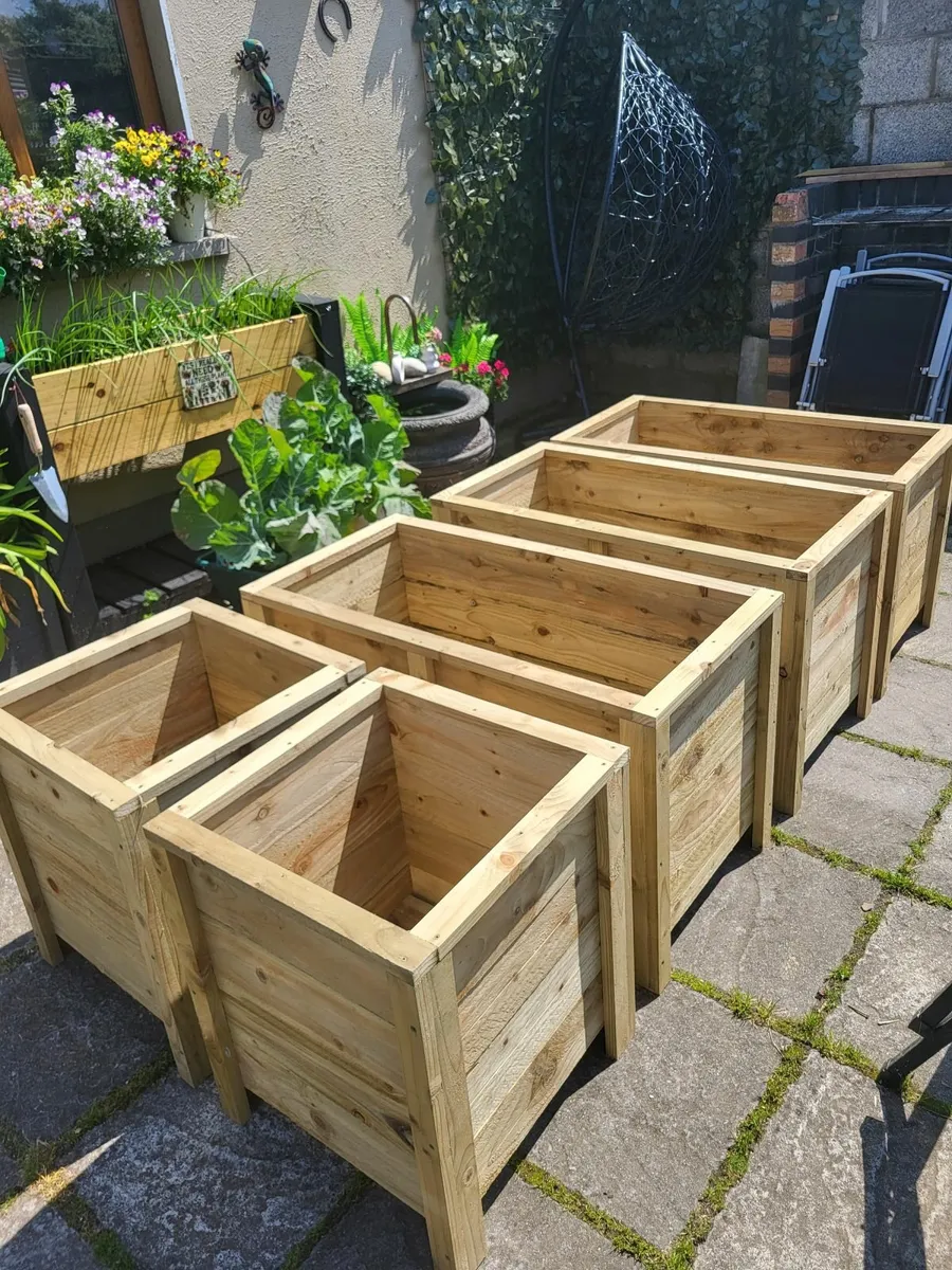 Large Wooden Planters For Veg/Flower/Bamboo - Image 3