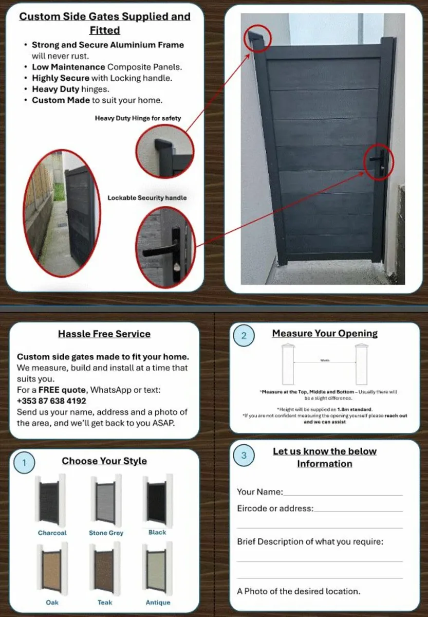 Aluminium Garden/Side Gate - Supply & Install - Image 2