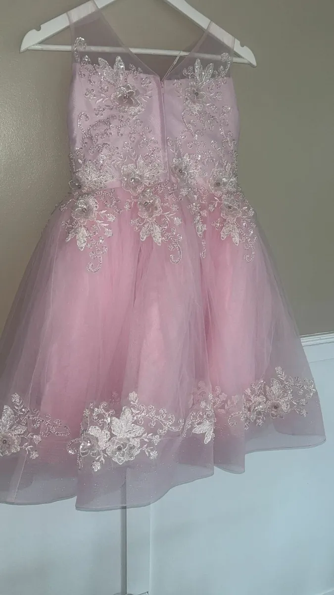 Pink confirmation dress worn once - Image 2