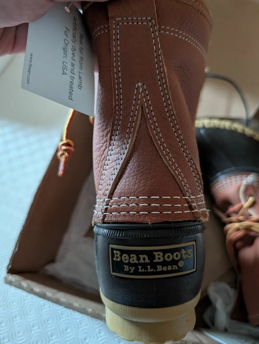 Brand new LL Bean leather and shearling boots - Image 3