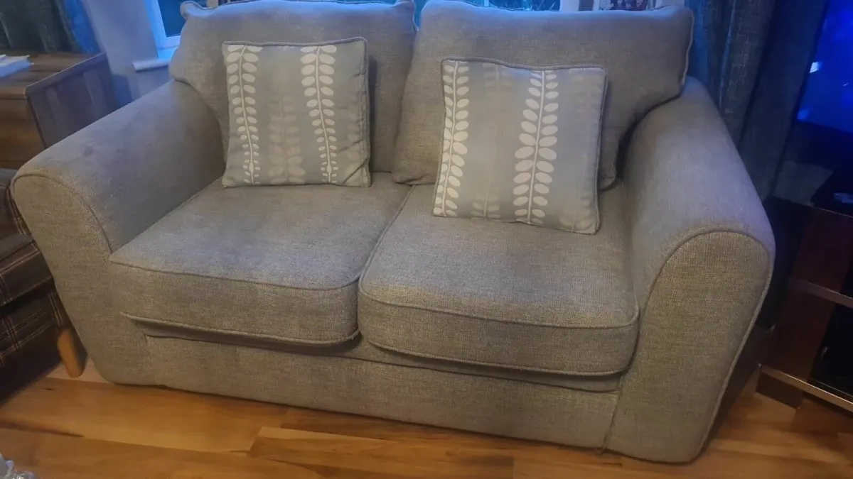 2-Seater & 3-Seater Fabric Sofas – Excellent Cond - Image 1