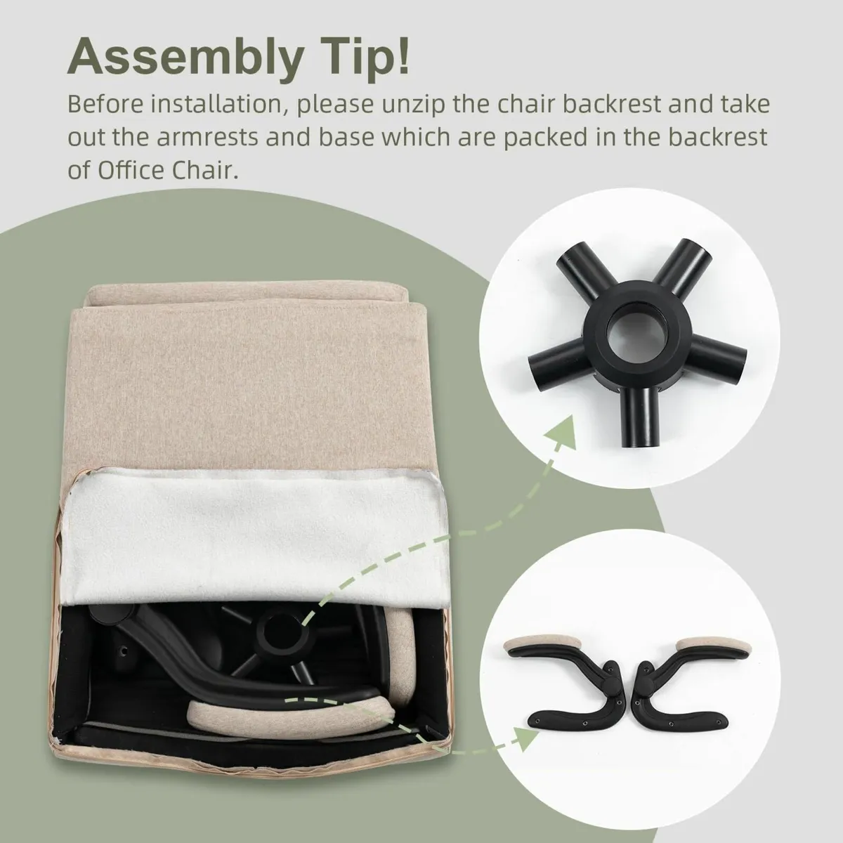 Ergonomic Office Chair Computer Executive with - Image 3