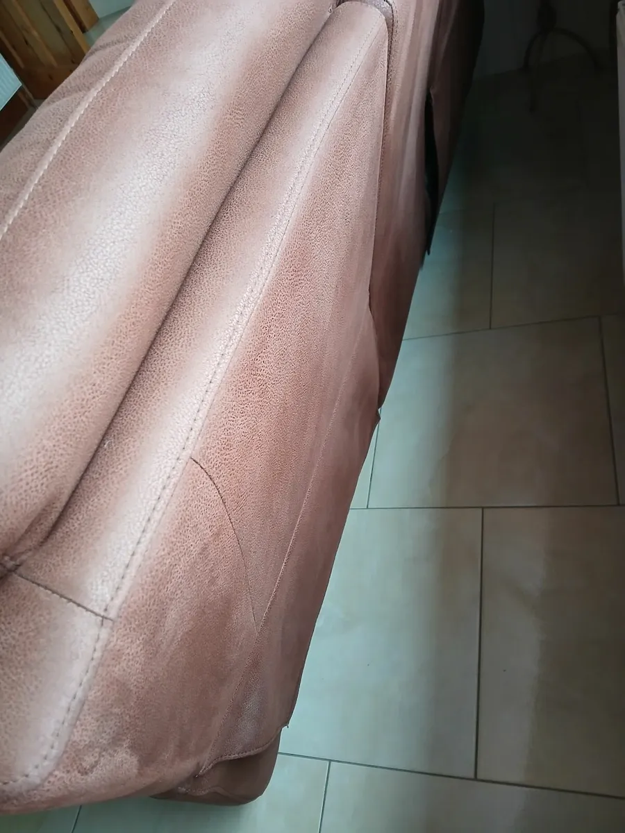 3 seater chaise brown sofa - Image 3
