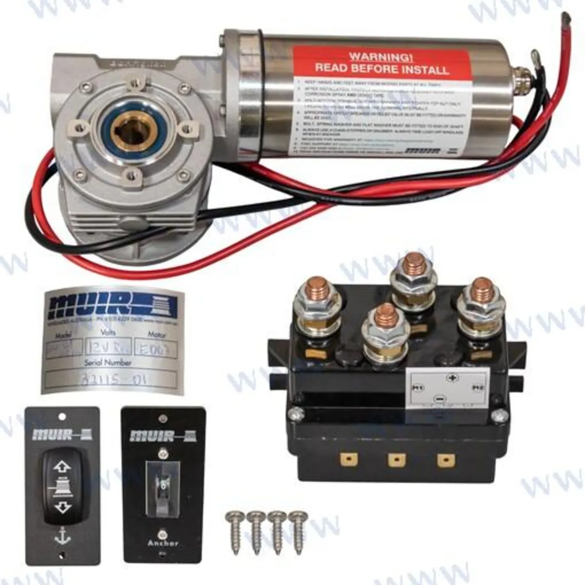 Drum Winch 800W 316SS Muir DW08 for 16-28ft Boats - Image 2