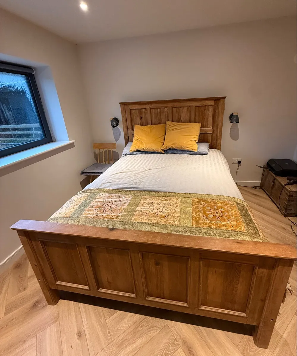 Antique King Panel Bed - Image 1