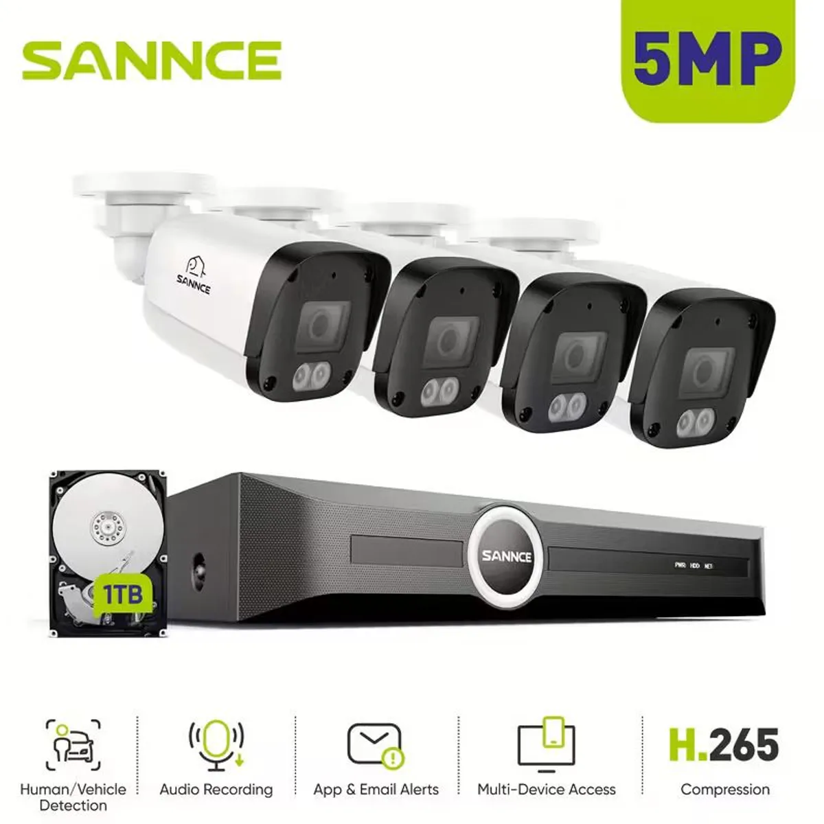 Cctv Kit 5 Mp Sannce With Hdd 1TB - Image 1