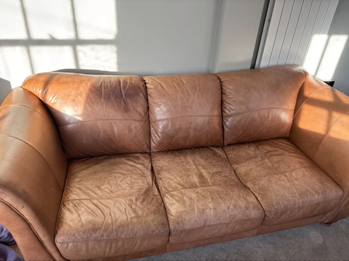 Vintage leather sofa - Image 3