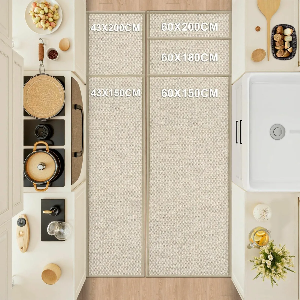 Kitchen Rugs Non Slip Washable 60x150cm Absorbent - Image 2