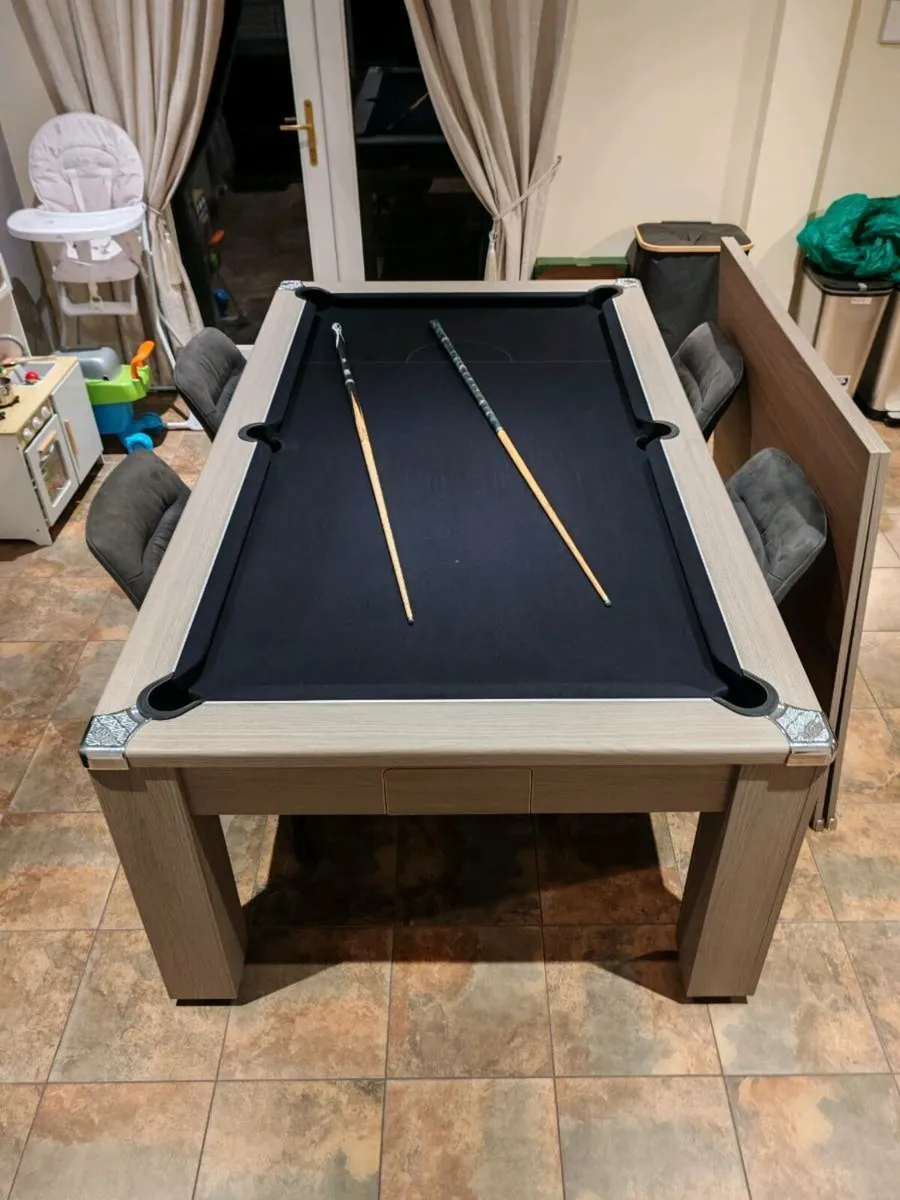 7x4 Slate Bed Pool Table/Dining Table - Image 1