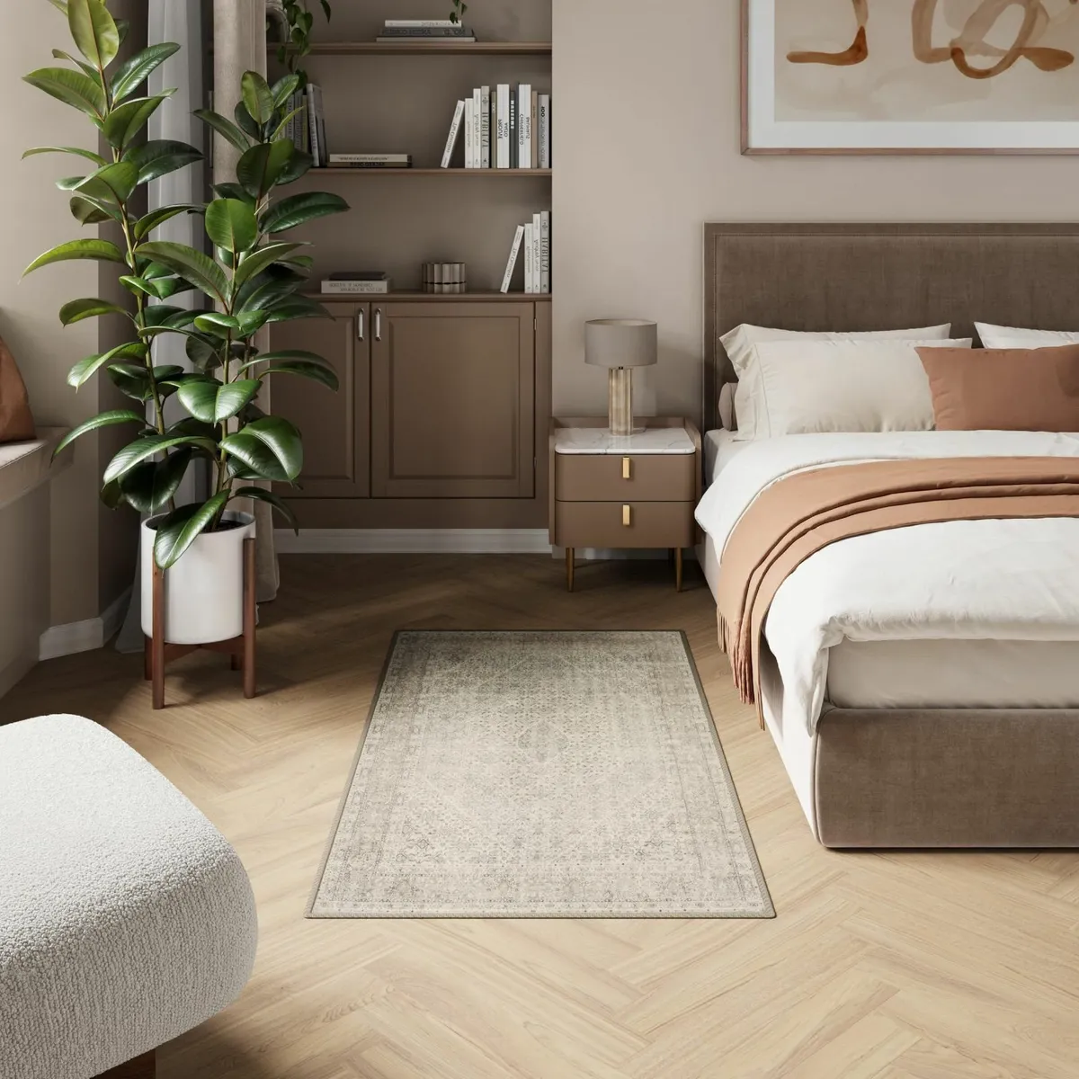 Machine Washable Rug 80x150cm 75% Recycled Cotton - Image 2