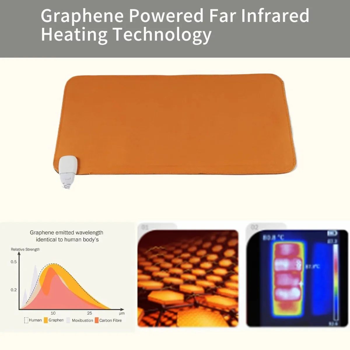 Under Desk Foot Warmer Rug Heated Floor Mat for - Image 2