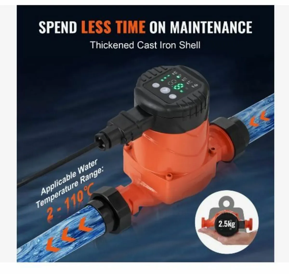 Hot Water Recirculating Pump, 220V - Image 4