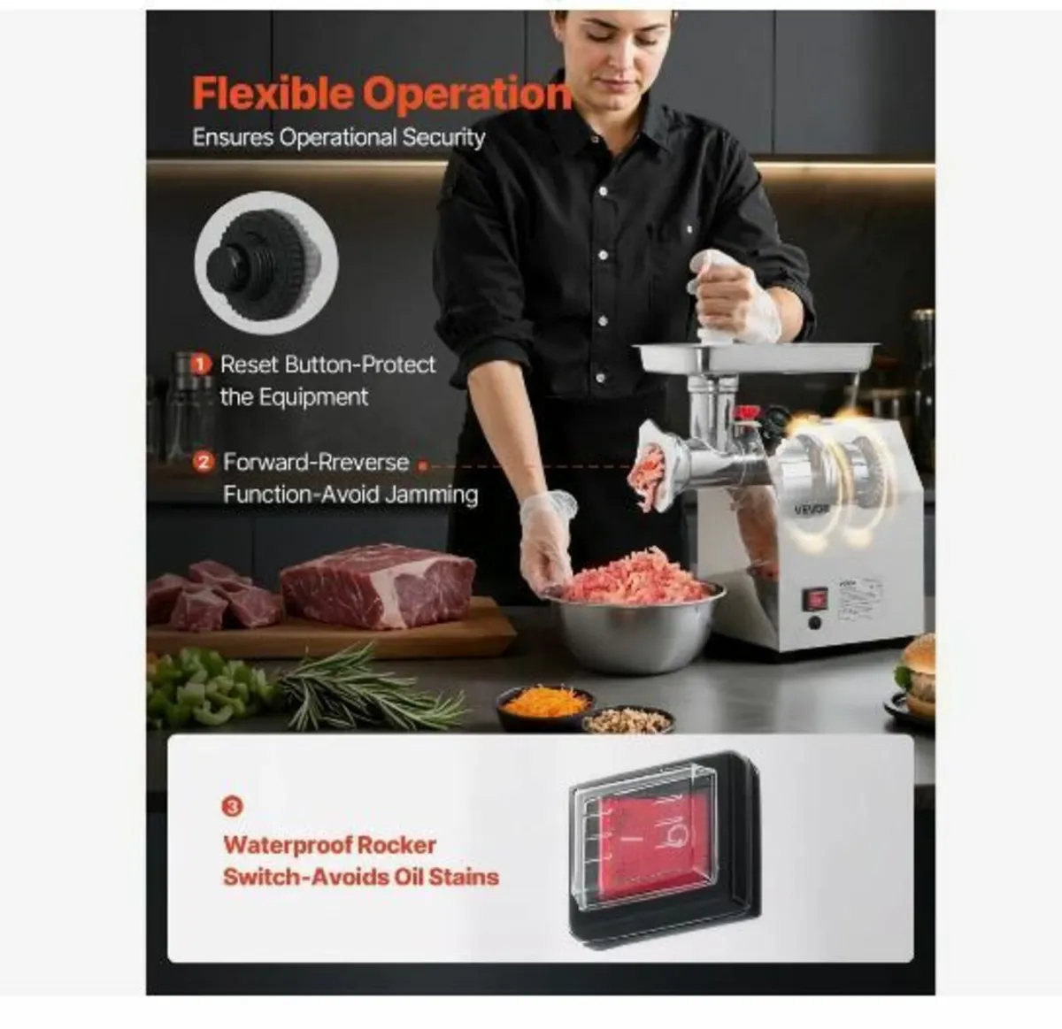 Commercial Electric Meat Grinder - Image 4