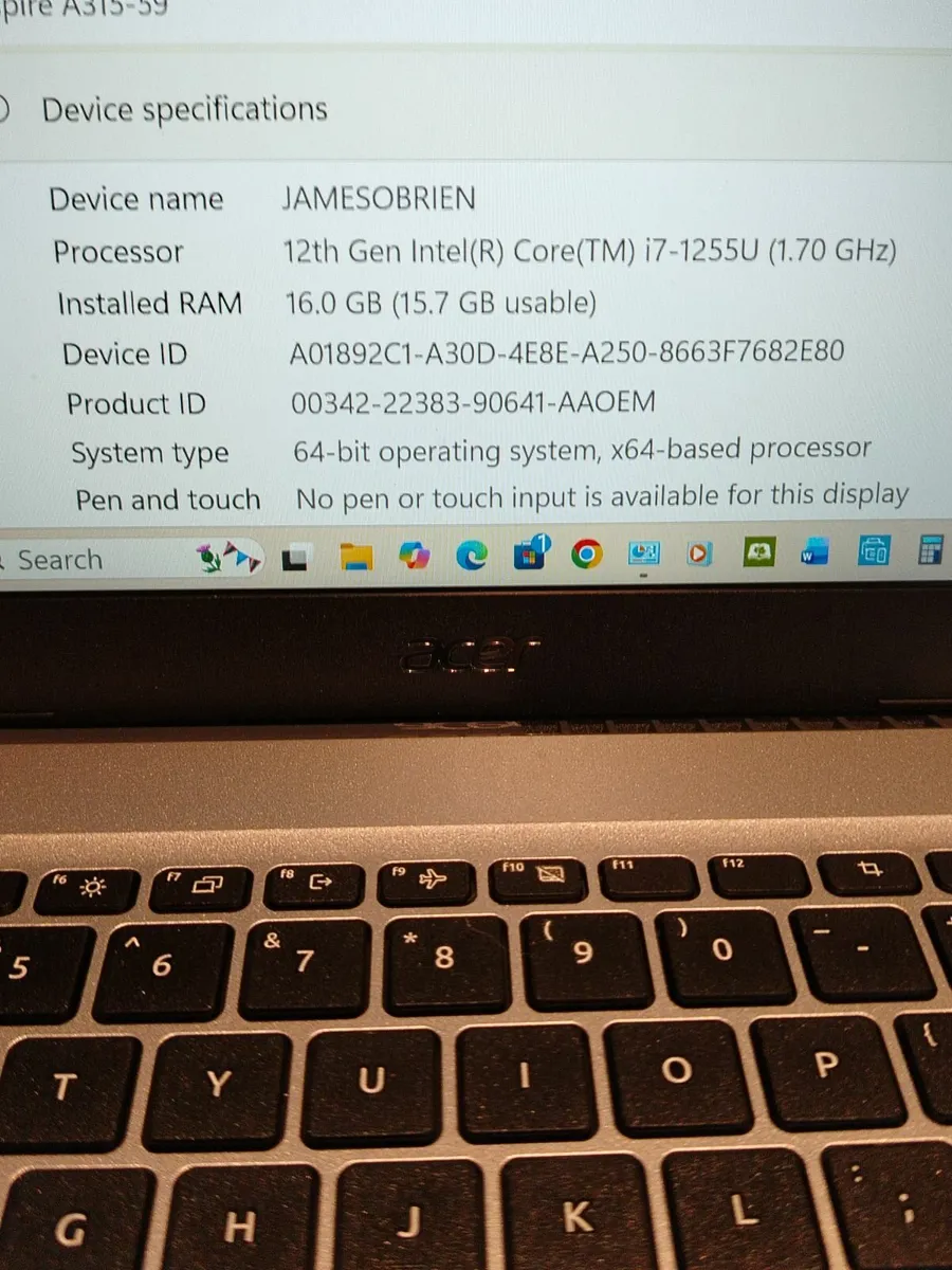 LAPTOP ACER ASPIRE 3 i7 - Image 4