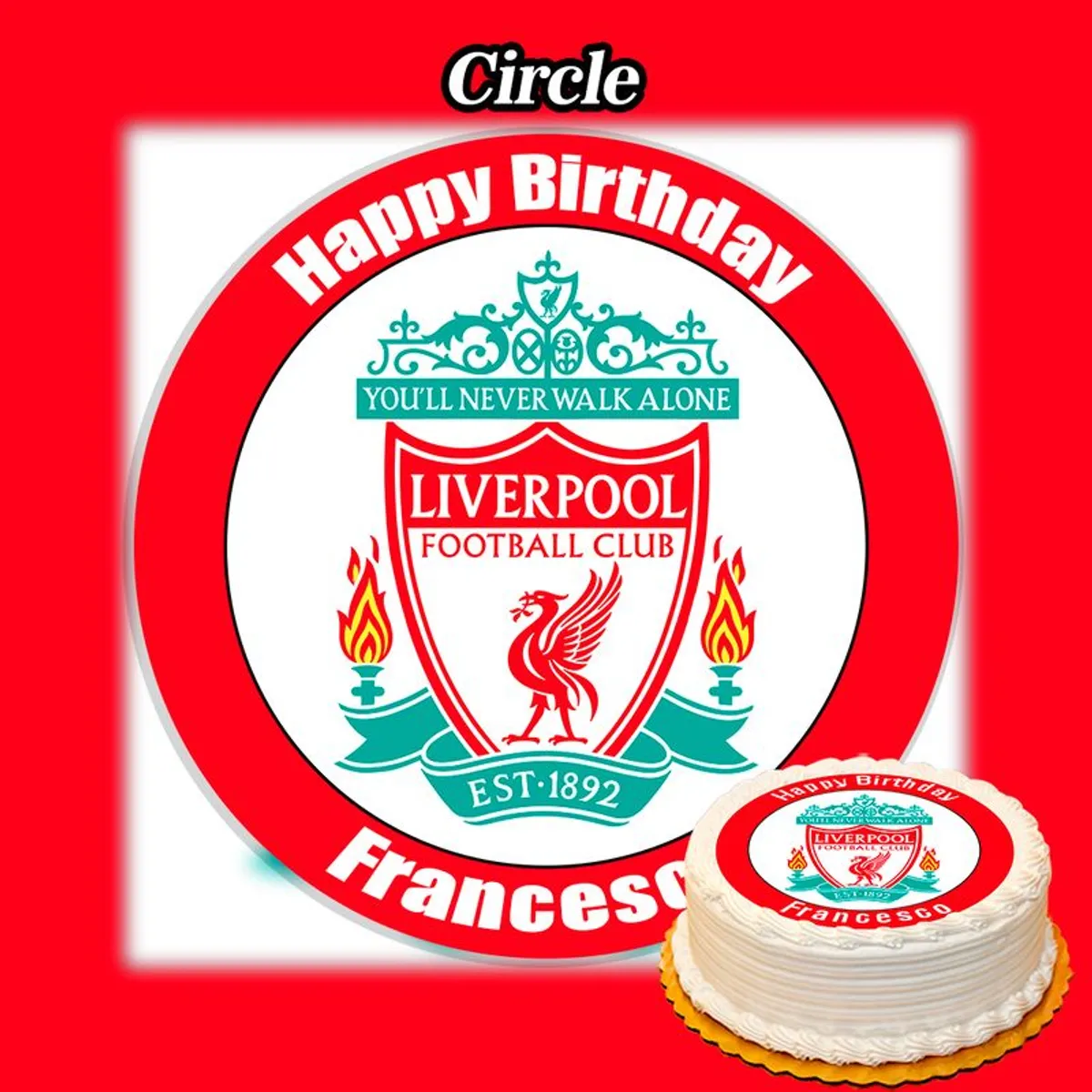 Edible Liverpool Cake Topper - Image 1