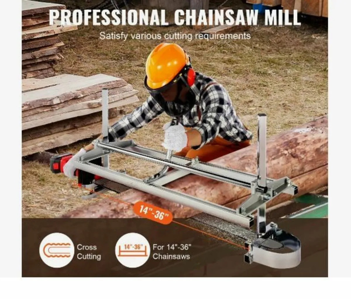Portable Sawmill 35.6cm-91.4cm Guide Bar - Image 2