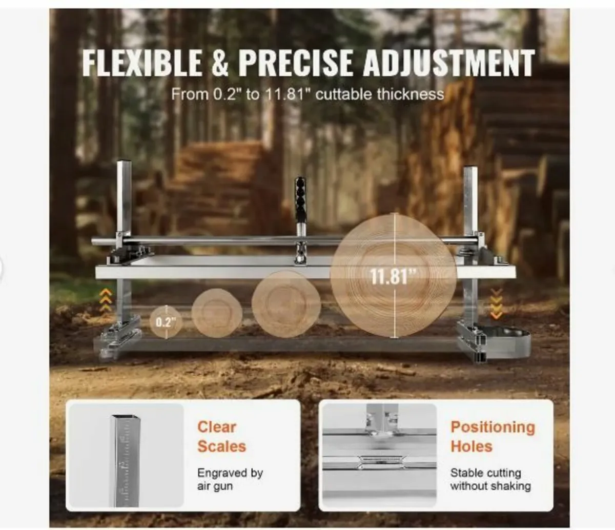 Portable Sawmill 35.6cm-91.4cm Guide Bar - Image 4