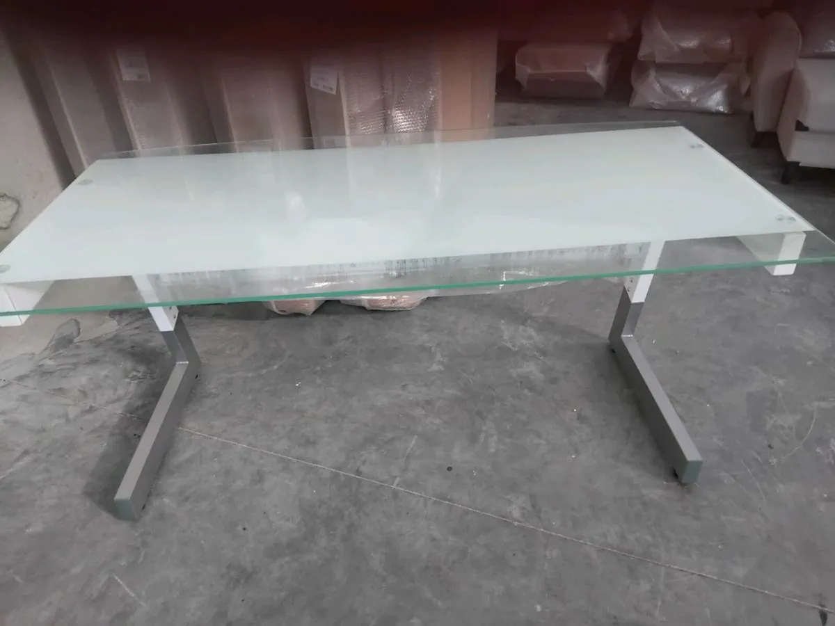 Glass and metal office desk brand new - Image 2