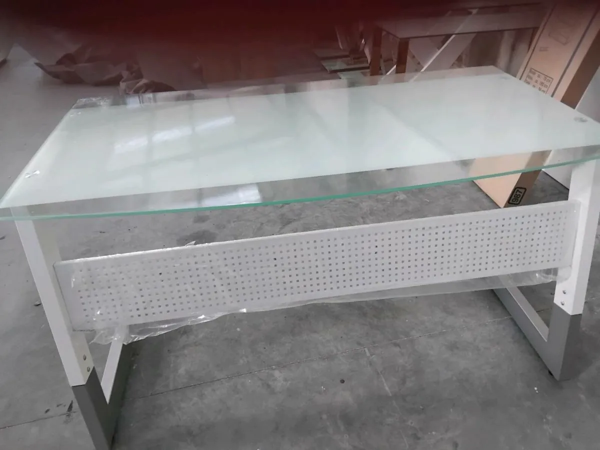 Glass and metal office desk brand new - Image 1