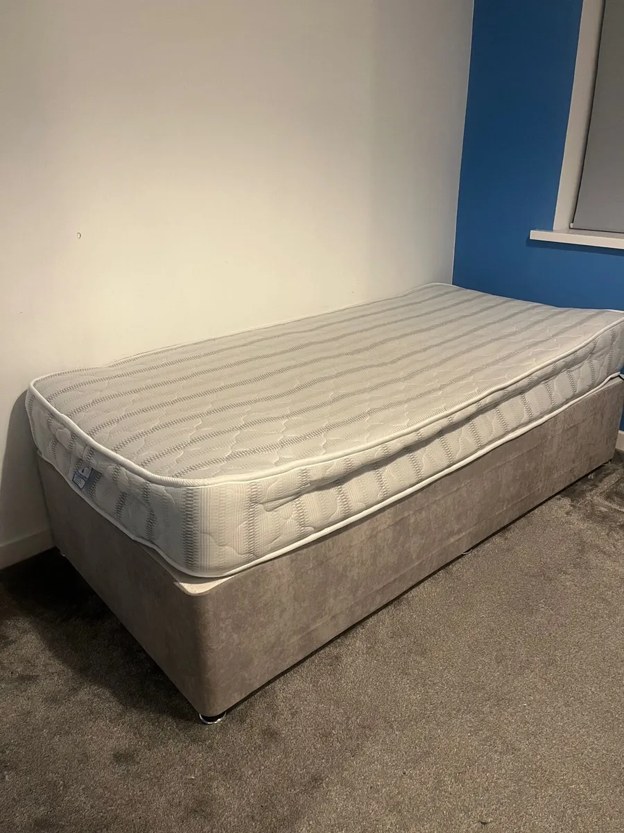 Single Bed - Divan Base and Seville Mattress - Image 1