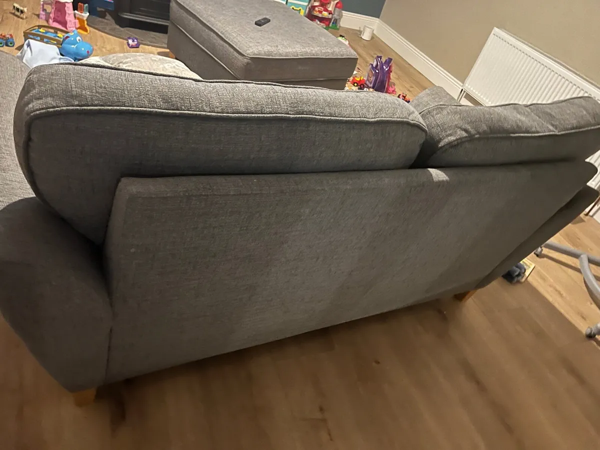 Two x two seater couches and a matching pouffe - Image 3