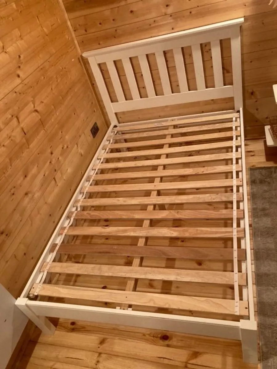 Small Double 4ft Wooden Bed - Image 2