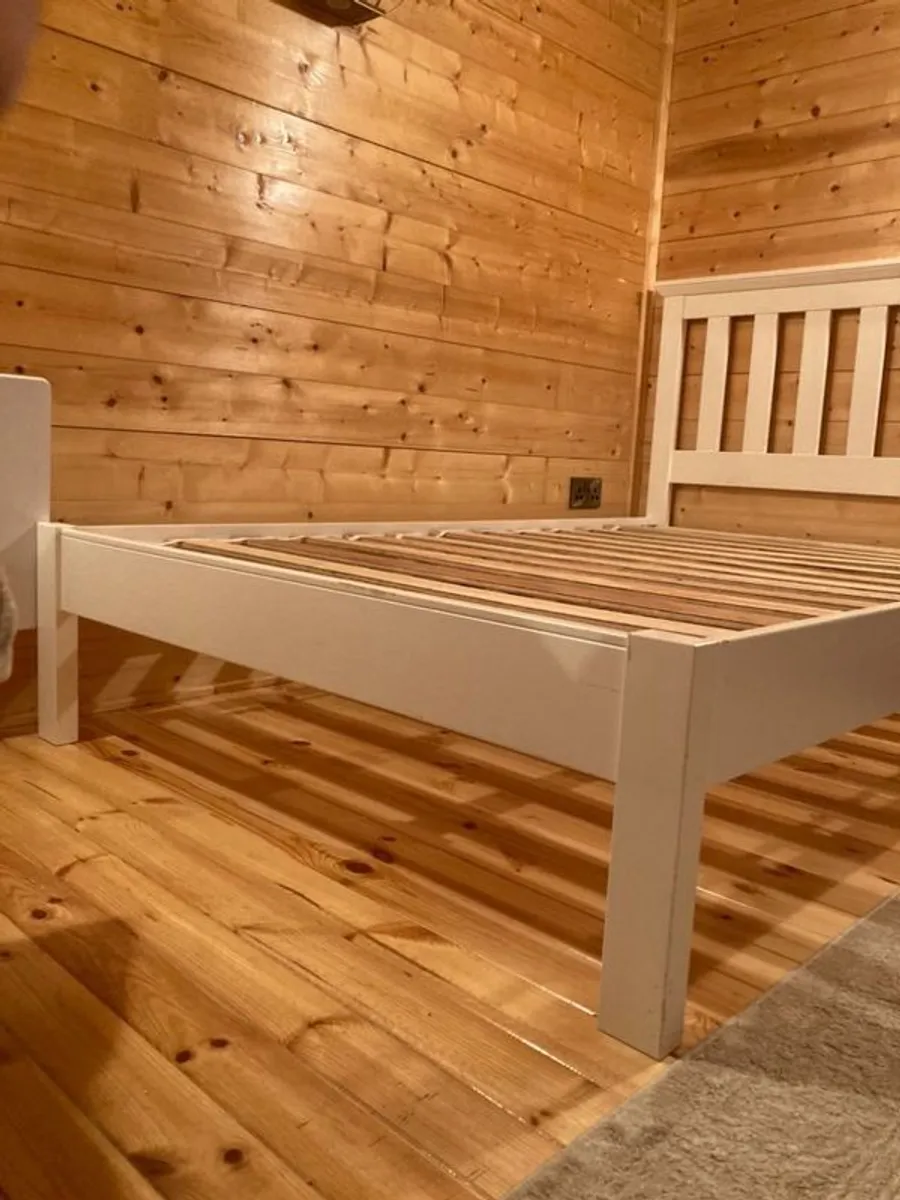 Small Double 4ft Wooden Bed - Image 4