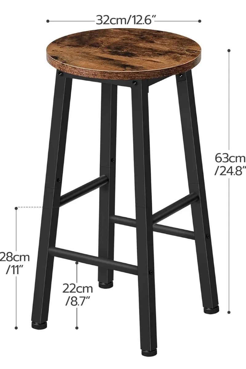 Bar Stools Set of 4 Kitchen Breakfast Bar Chiars, - Image 3