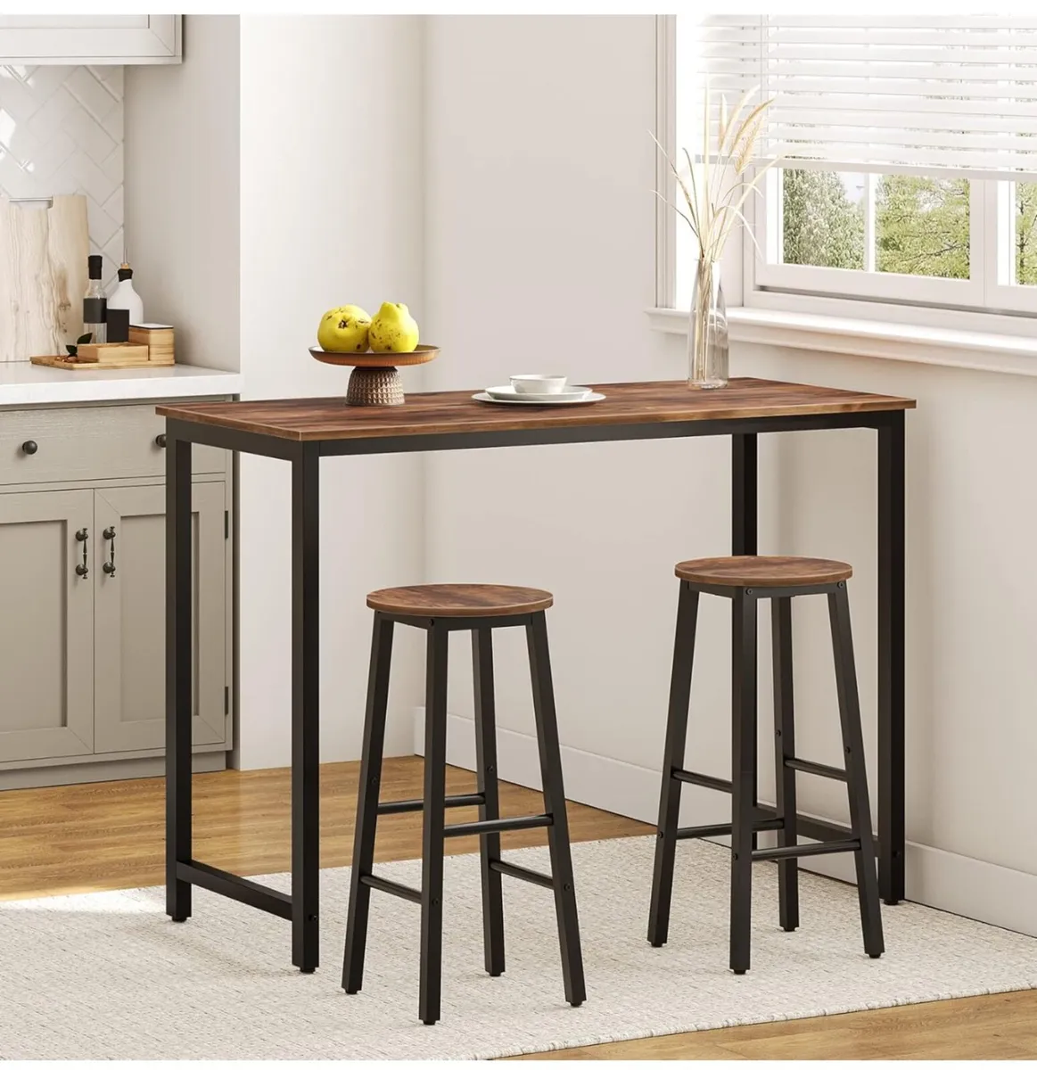 Bar Stools Set of 4 Kitchen Breakfast Bar Chiars, - Image 1
