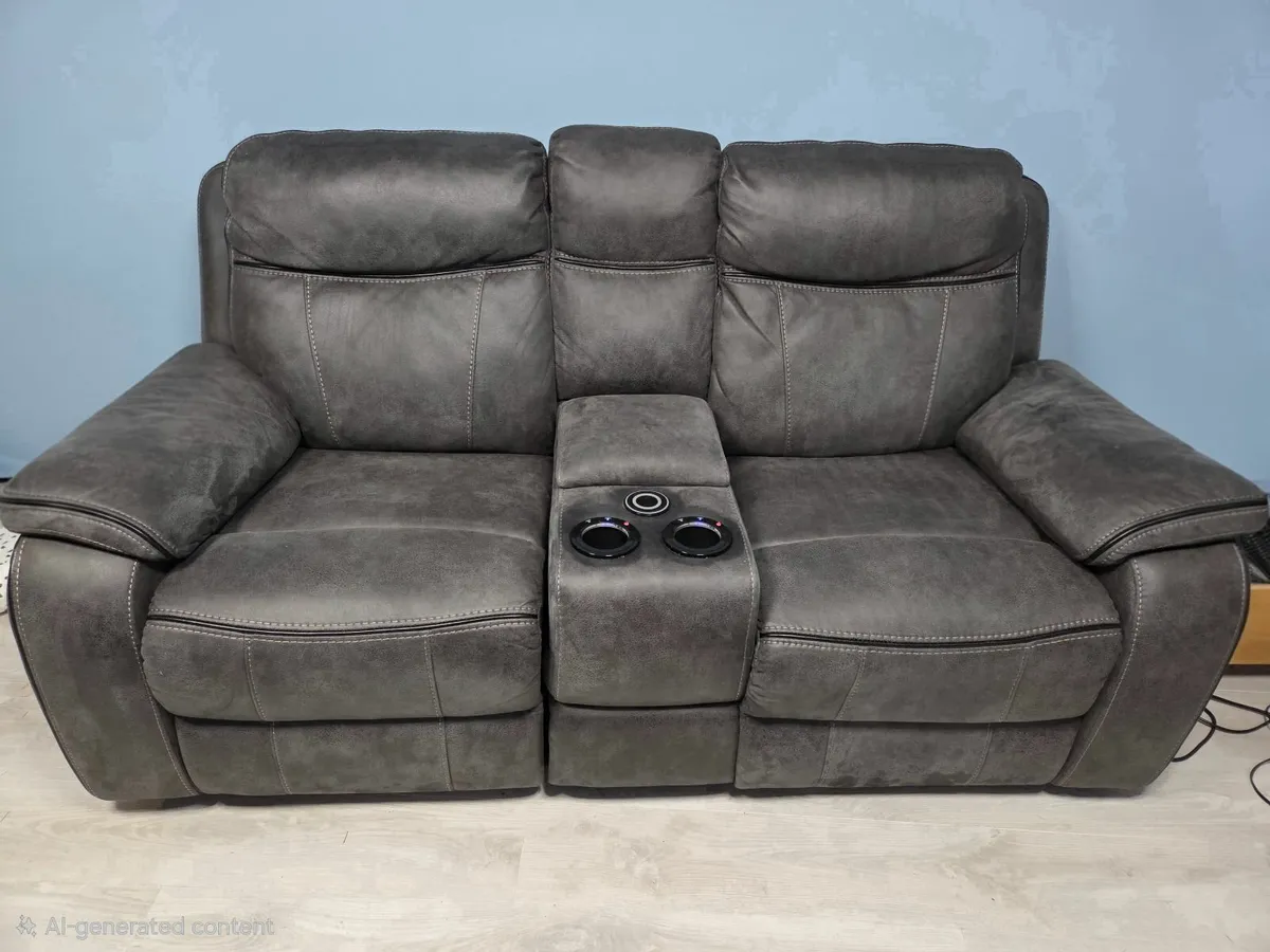 Recliner 2 seats USB/Speakers/Glass Holde - Image 2