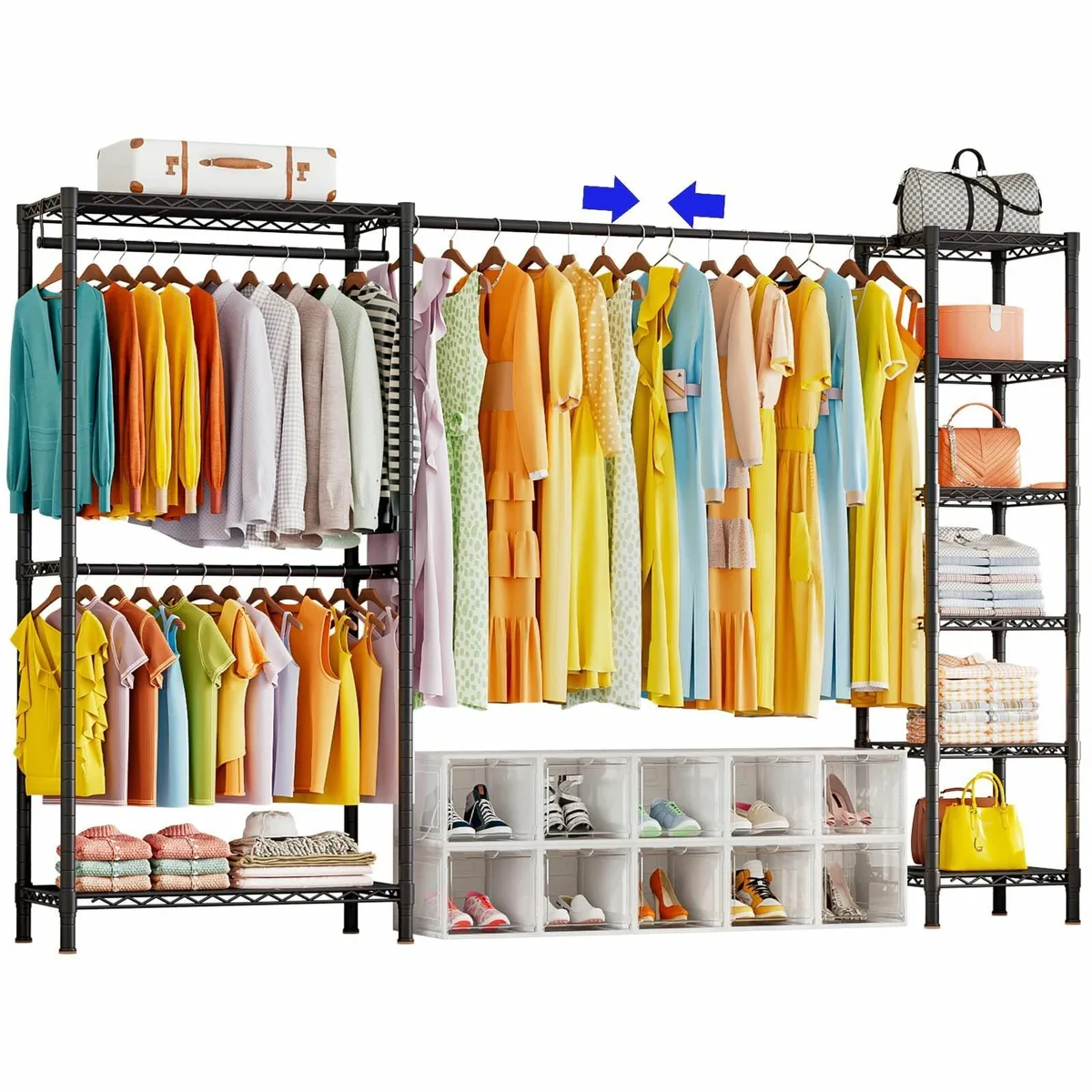 Extendable Clothes Rails Heavy Duty Clothing - Image 1